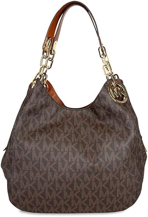 michael kors tasche damen handtasche 30h4gftl3b fulton braun brown women|michael kors brown dresses.